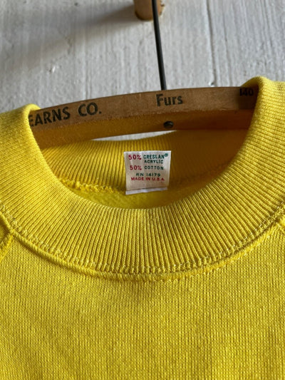 Vintage Short a sleeve Raglan Sweatshirt - Yellow - Diamonds & Rust