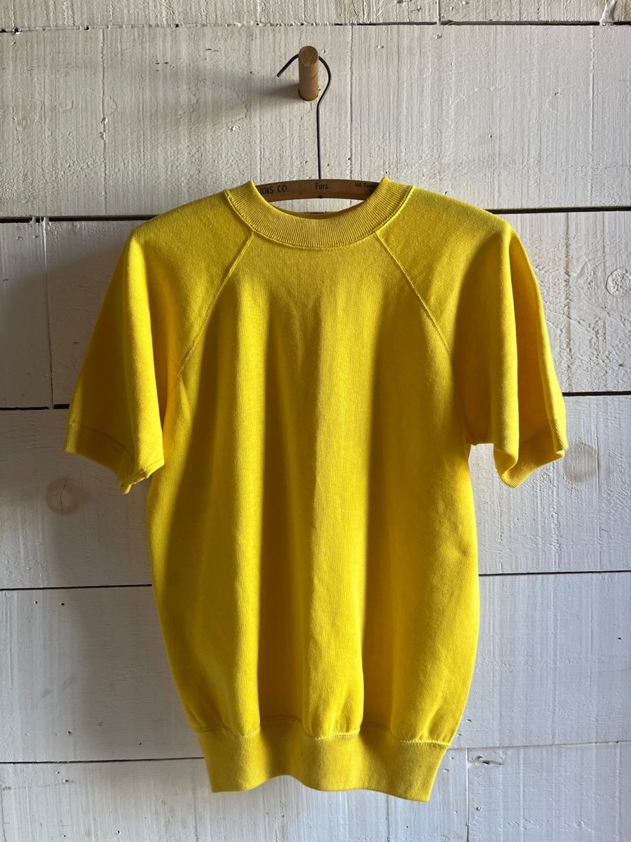 Vintage Short a sleeve Raglan Sweatshirt - Yellow - Diamonds & Rust