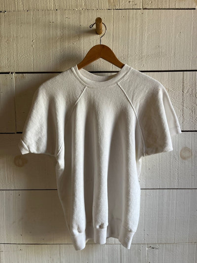 Vintage Short Sleeve Raglan Sweatshirt - White - Diamonds & Rust