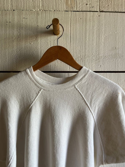 Vintage Short Sleeve Raglan Sweatshirt - White - Diamonds & Rust