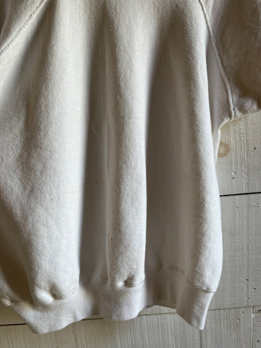 Vintage Short Sleeve Raglan Sweatshirt - White - Diamonds & Rust