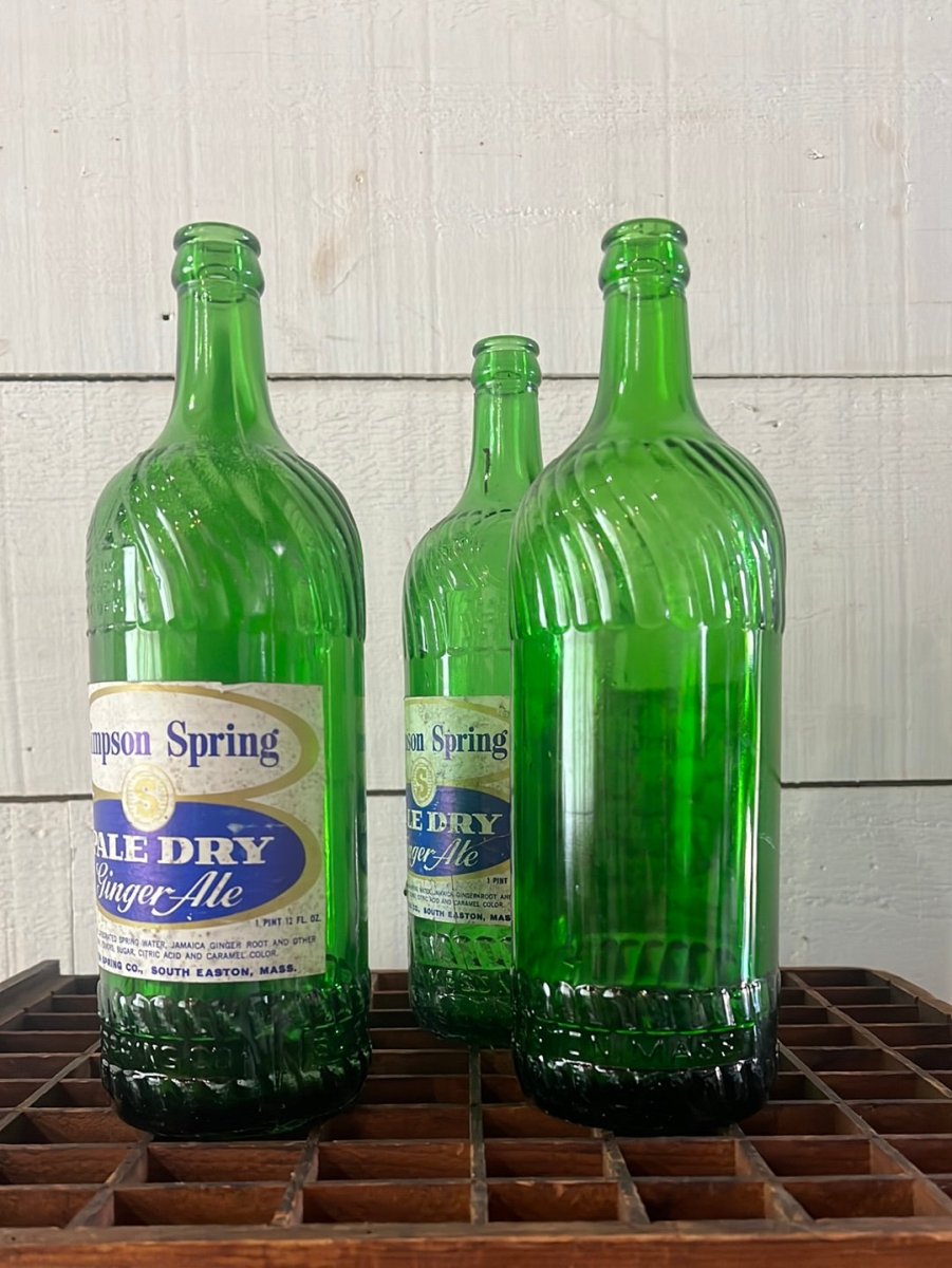 Vintage Simpson Springs Glass Bottle - Diamonds & Rust