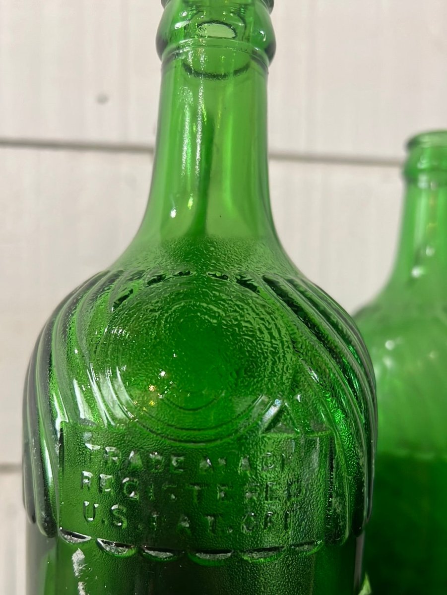 Vintage Simpson Springs Glass Bottle - Diamonds & Rust