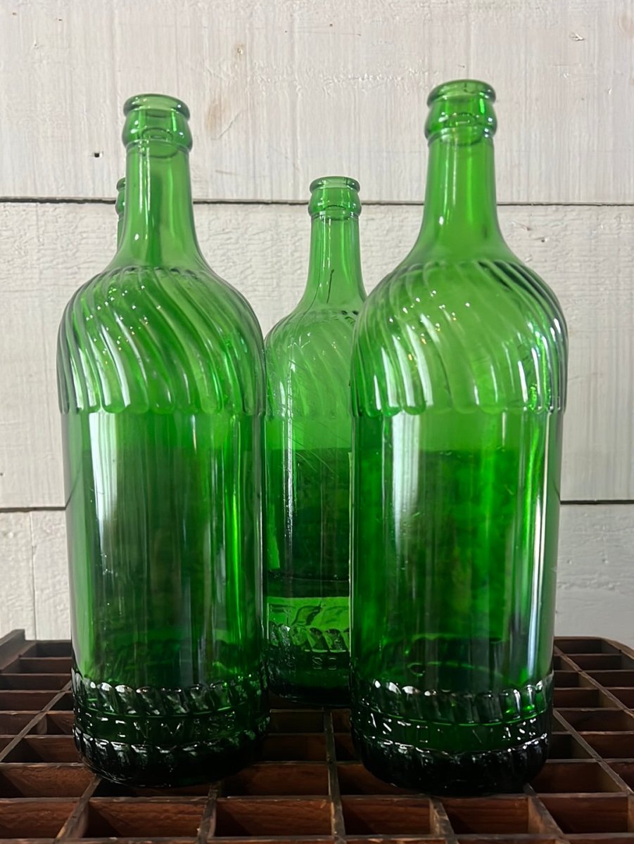 Vintage Simpson Springs Glass Bottle - Diamonds & Rust