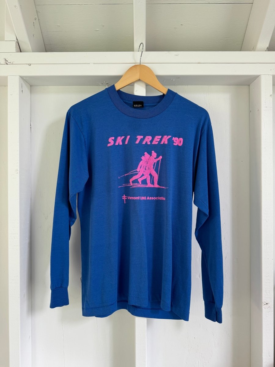 Vintage Ski Trek '90 Long Sleeve Tee Shirt - Diamonds & Rust