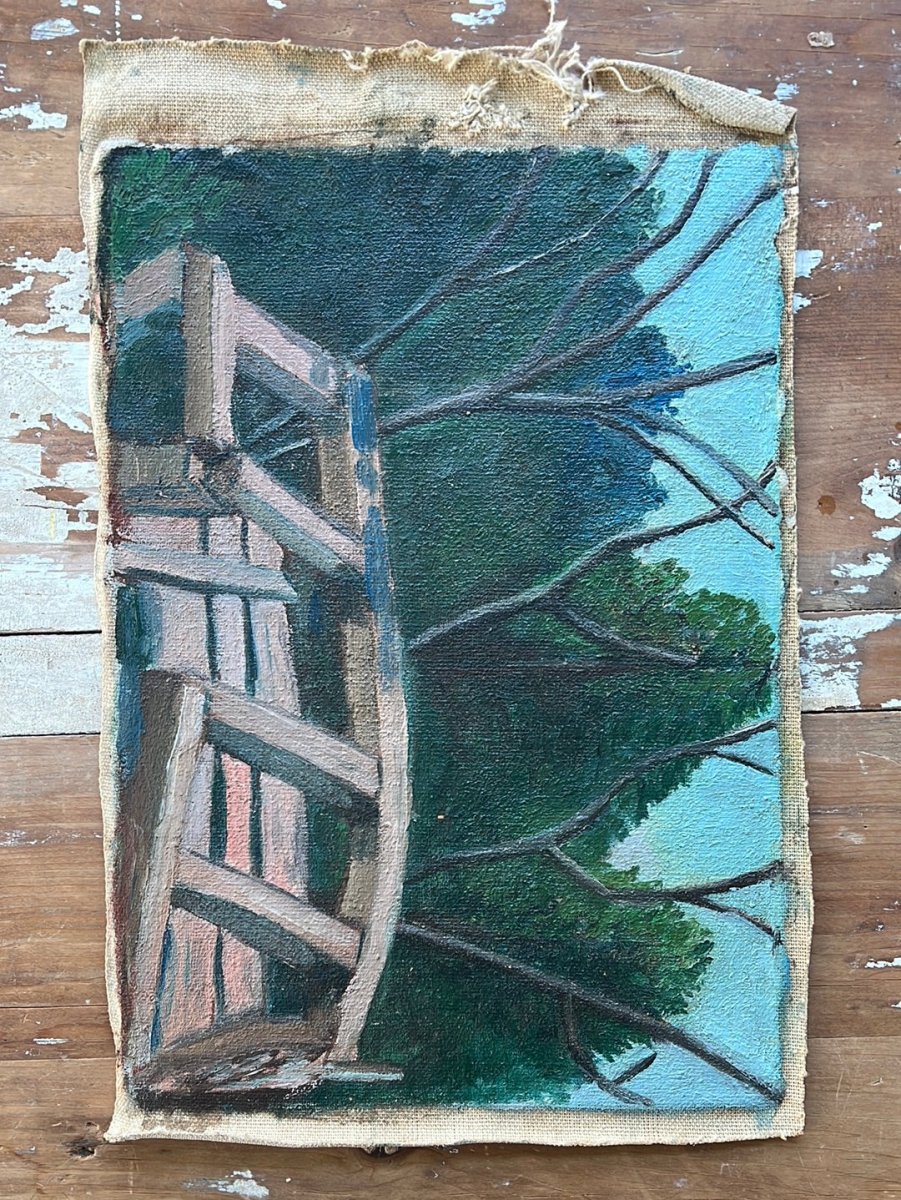 Vintage Still Life Canvas Painting - Diamonds & Rust