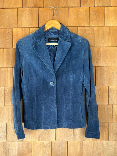 Vintage Suede Blazer - Slate Blue - Diamonds & Rust