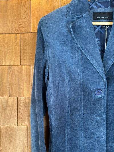 Vintage Suede Blazer - Slate Blue - Diamonds & Rust