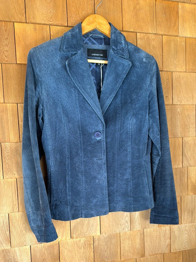Vintage Suede Blazer - Slate Blue - Diamonds & Rust