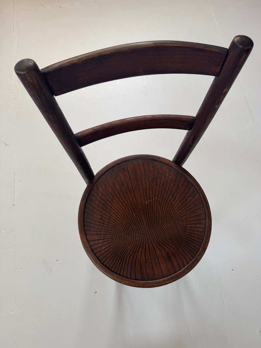 Vintage Thonet Style Bentwood Chair - Wood Grain - Diamonds & Rust