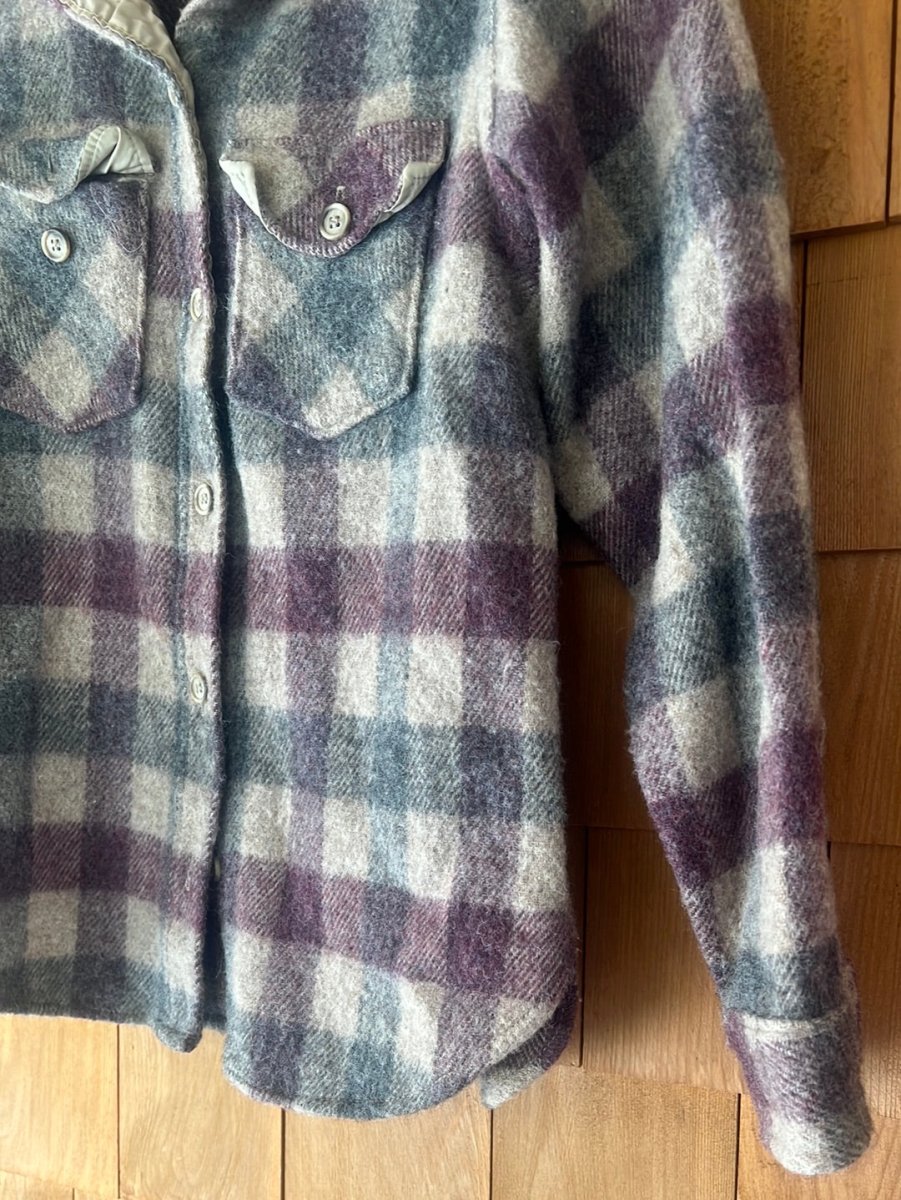 Vintage Women's Woolrich Plaid Shirt - Diamonds & Rust