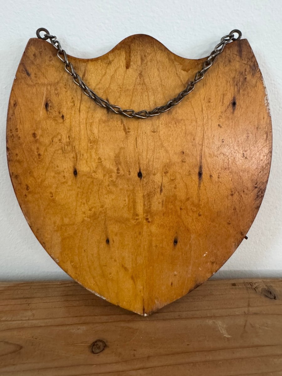 Vintage Wood Plaque Key Holder - Diamonds & Rust