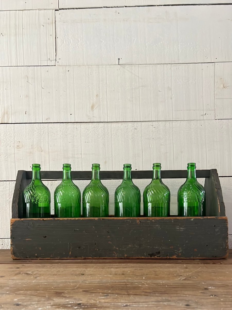 Vintage Wood Tool Caddy - Diamonds & Rust