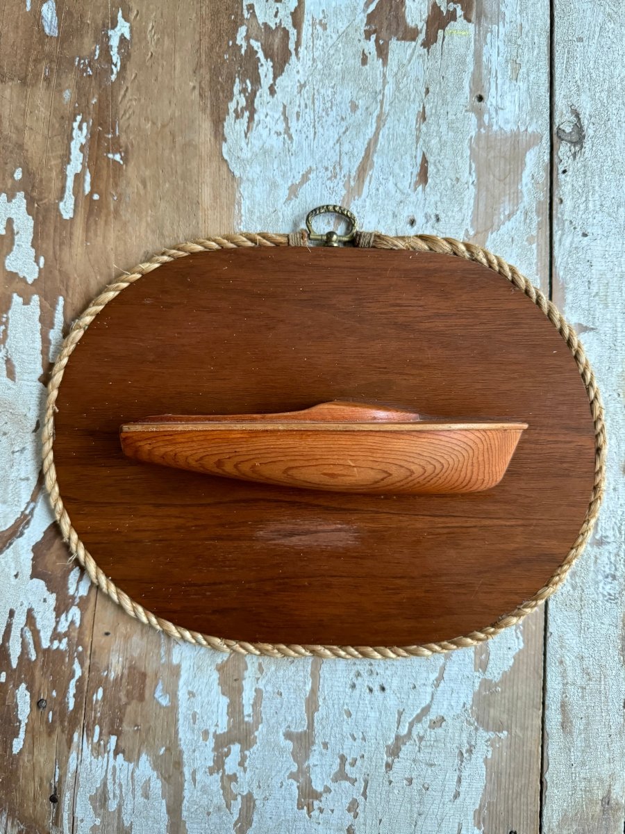 Vintage Wooden Boat Plaque - Diamonds & Rust