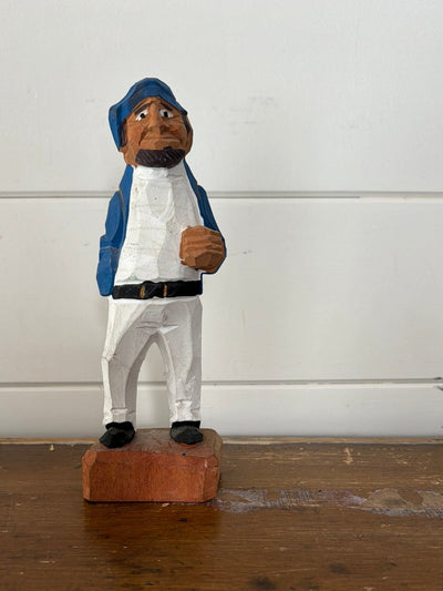 Vintage Wooden Fisherman - Blue - Diamonds & Rust