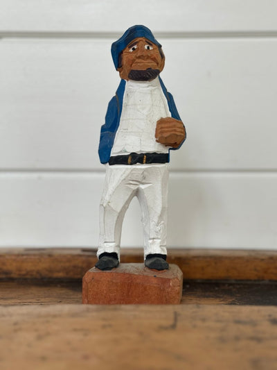 Vintage Wooden Fisherman - Blue - Diamonds & Rust