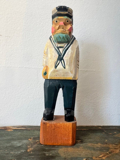 Vintage Wooden Fisherman - White Shirt - Diamonds & Rust