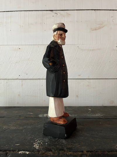 Vintage Wooden Sea Captain - Black Coat - Diamonds & Rust