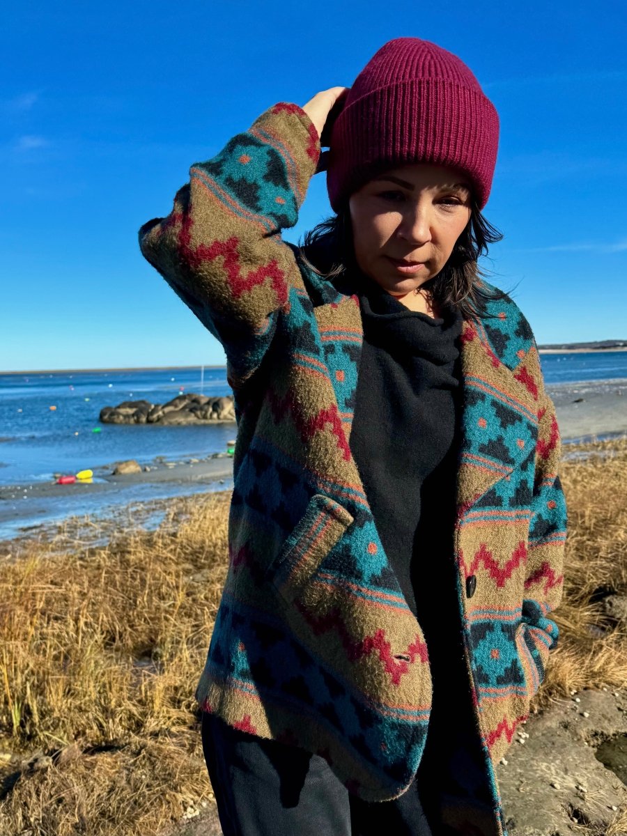 Vintage Wool Coat - Diamonds & Rust