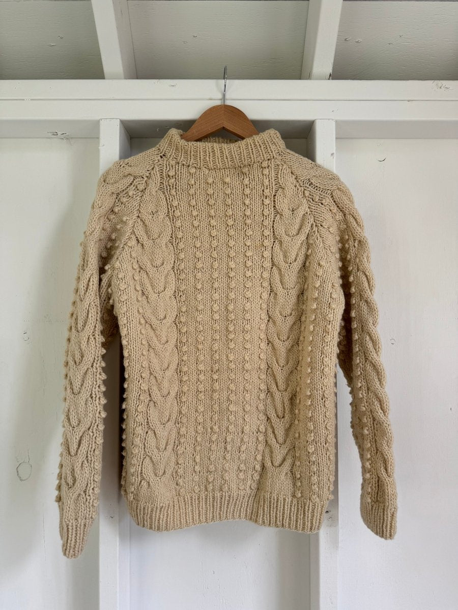 Vintage Wool Fisherman's Sweater - Popcorn - Diamonds & Rust