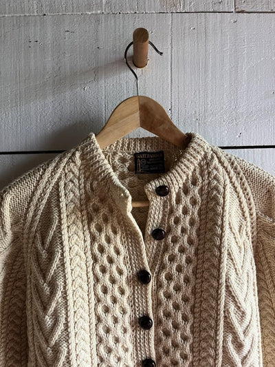 Vintage Wool Fishermen's Sweater - Diamonds & Rust