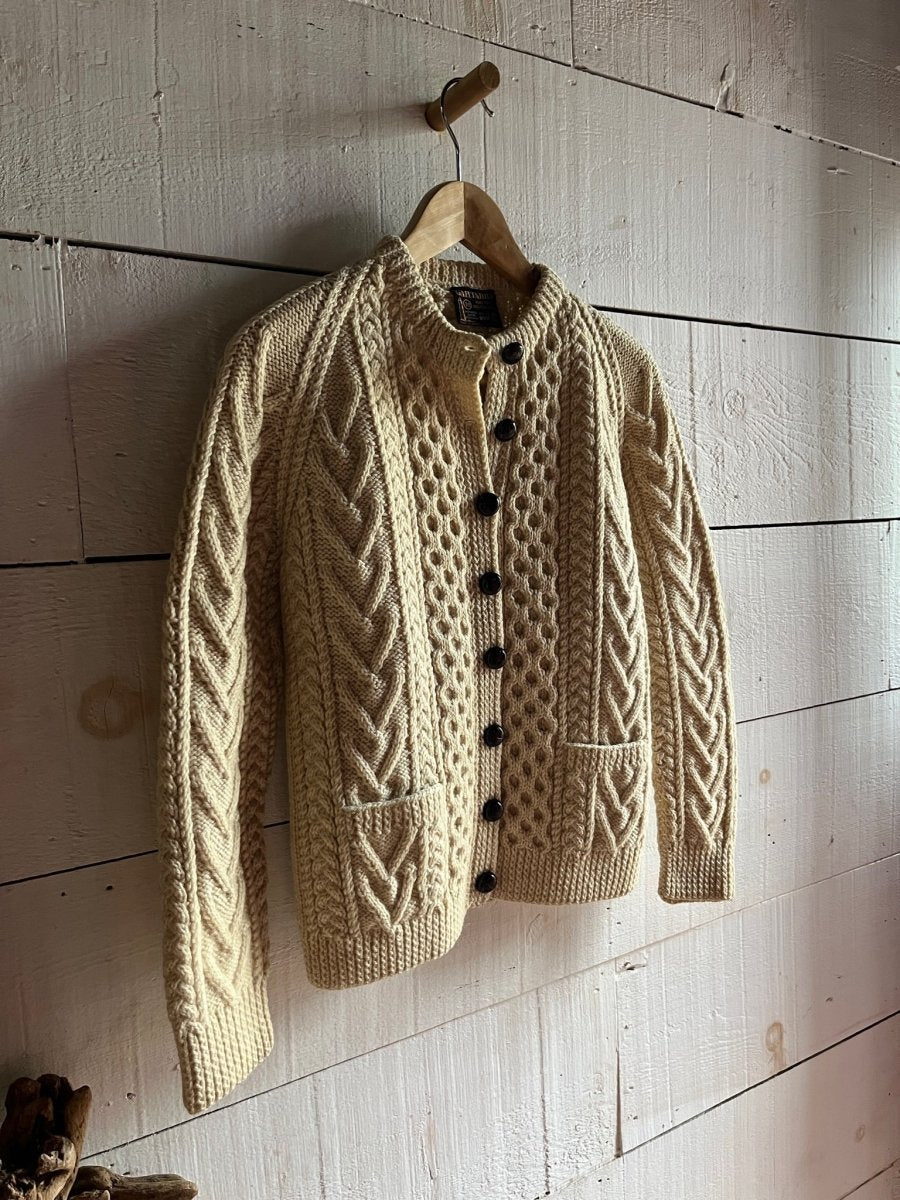 Vintage Wool Fishermen's Sweater - Diamonds & Rust