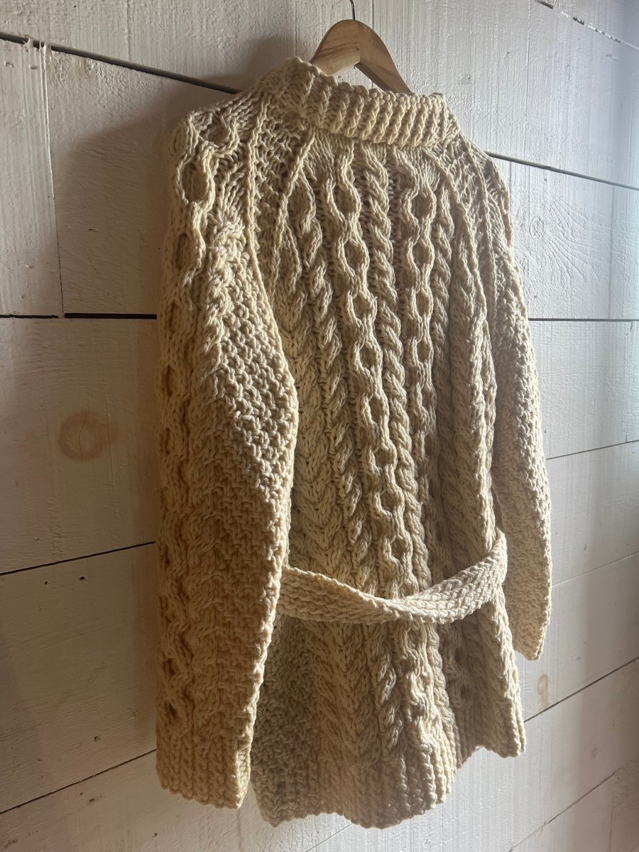 Vintage Wool Fishermen's Sweater - Diamonds & Rust