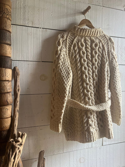 Vintage Wool Fishermen's Sweater - Diamonds & Rust