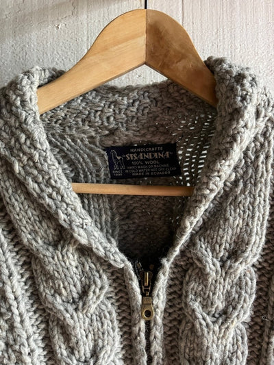 Vintage Wool Fishermen's Sweater - Diamonds & Rust