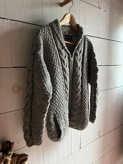 Vintage Wool Fishermen's Sweater - Diamonds & Rust