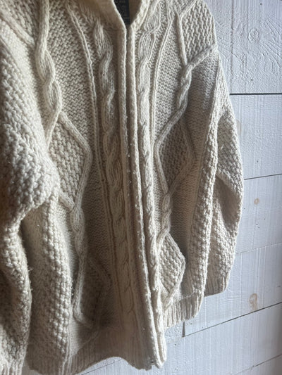 Vintage Wool Fishermen's Sweater - Diamonds & Rust