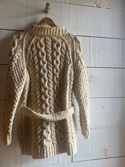 Vintage Wool Fishermen's Sweater - Diamonds & Rust