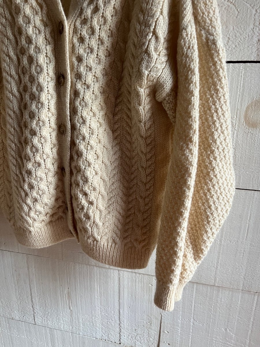 Vintage Wool Fishermen's Sweater - Diamonds & Rust