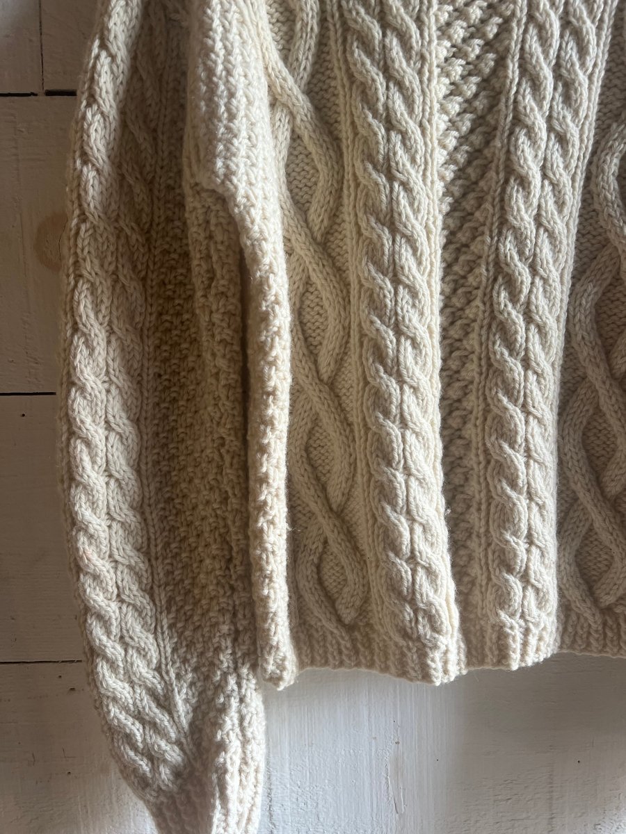 Vintage Wool Fishermen's Sweater - Diamonds & Rust