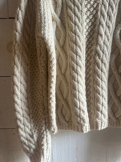 Vintage Wool Fishermen's Sweater - Diamonds & Rust