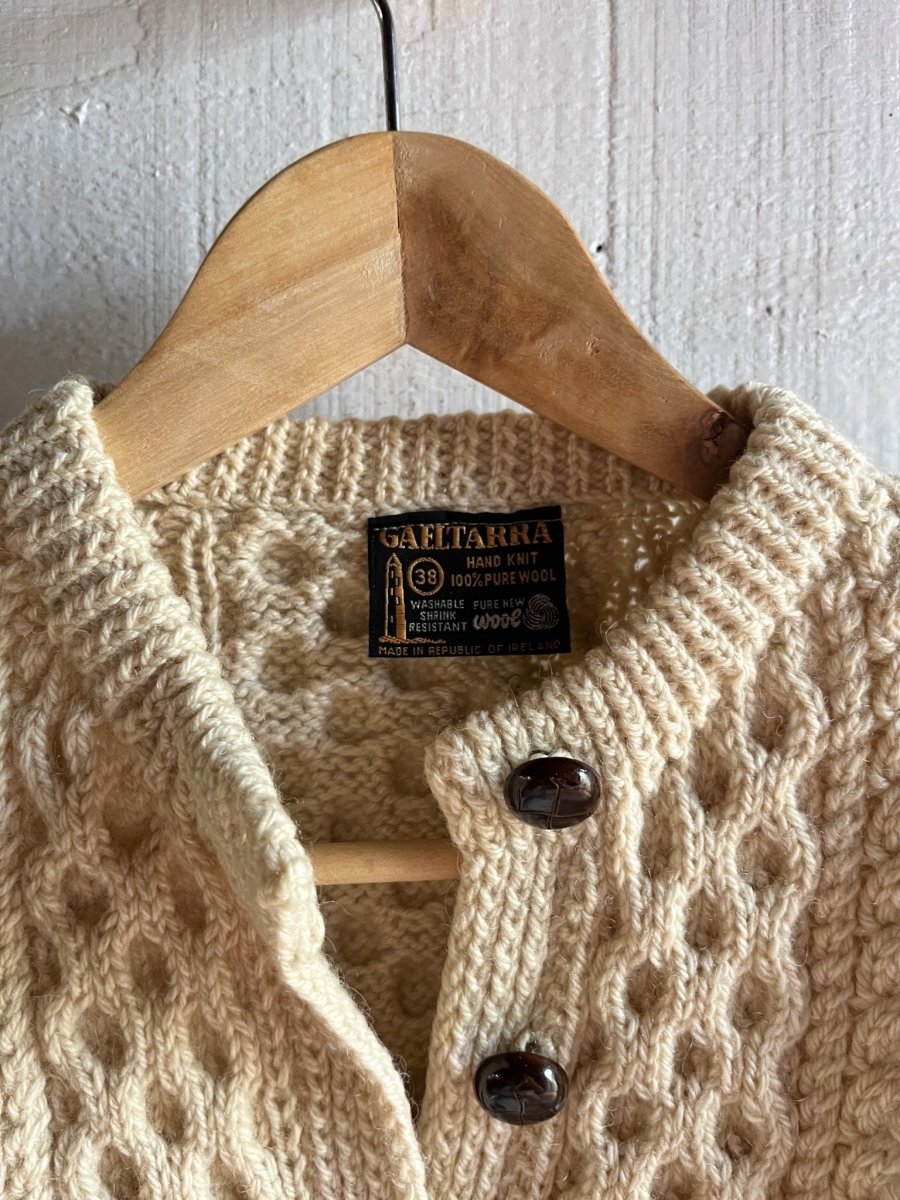 Vintage Wool Fishermen's Sweater - Diamonds & Rust