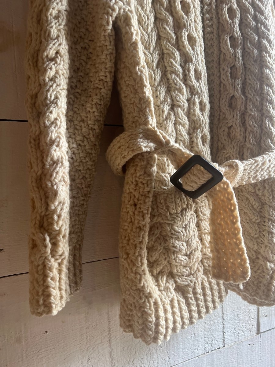 Vintage Wool Fishermen's Sweater - Diamonds & Rust