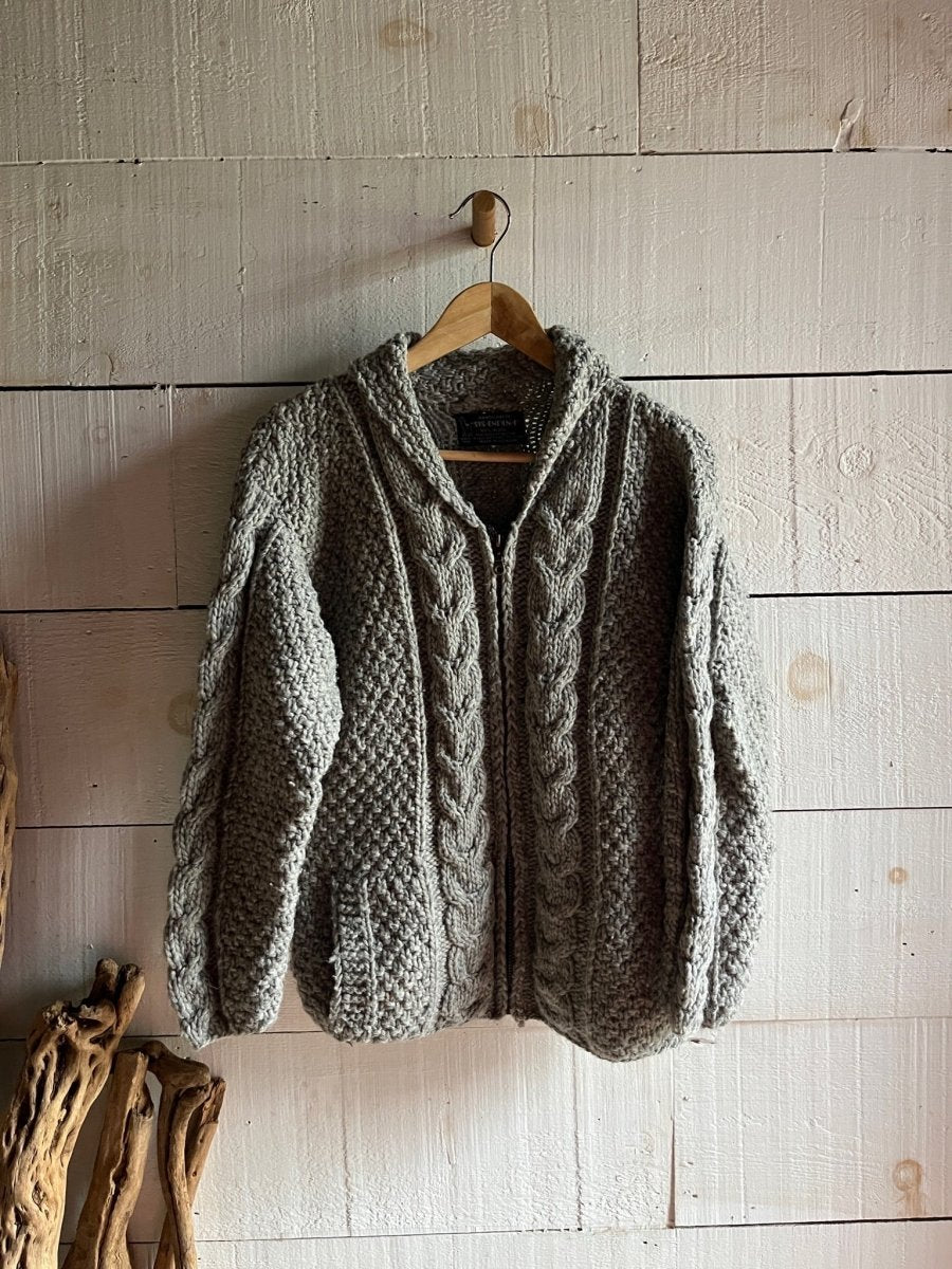 Vintage Wool Fishermen's Sweater - Diamonds & Rust
