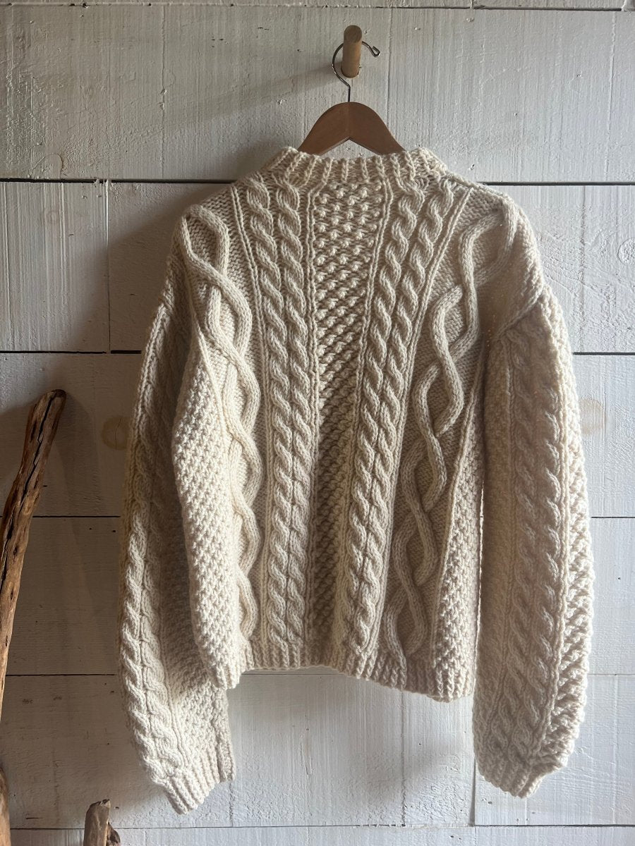 Vintage Wool Fishermen's Sweater - Diamonds & Rust