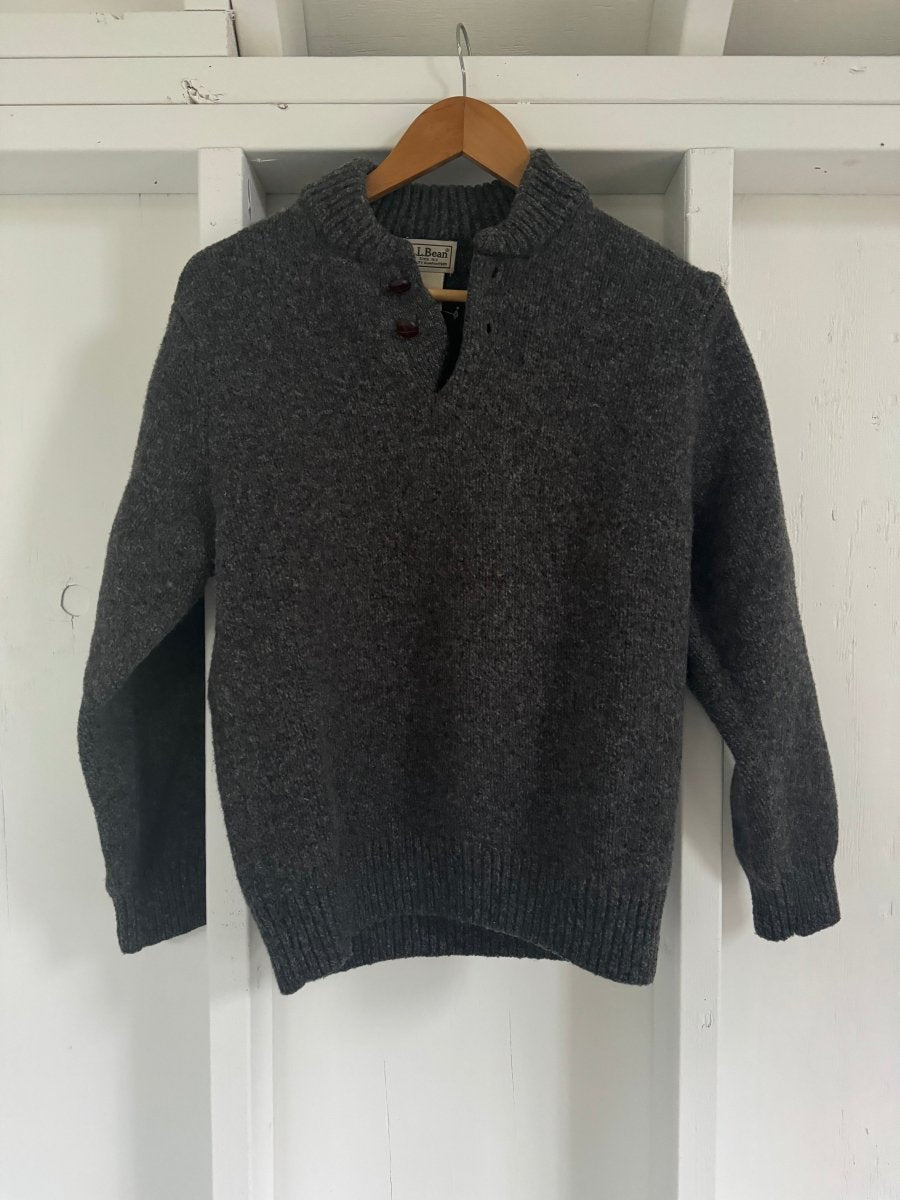 Vintage Wool Sweater - Charcoal Grey - Diamonds & Rust
