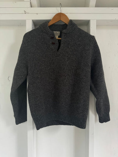 Vintage Wool Sweater - Charcoal Grey - Diamonds & Rust