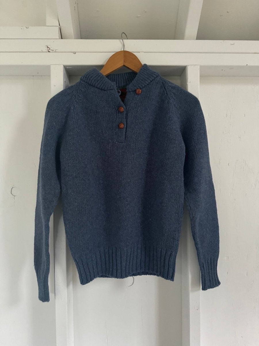Vintage Wool Sweater - Navy Blue - Diamonds & Rust