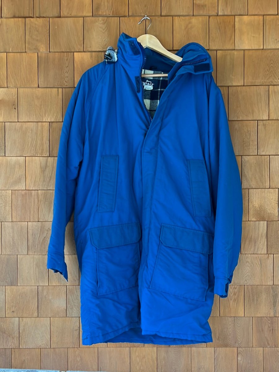 Vintage Woolrich Blanket Lined Parka - Navy Blue - Diamonds & Rust