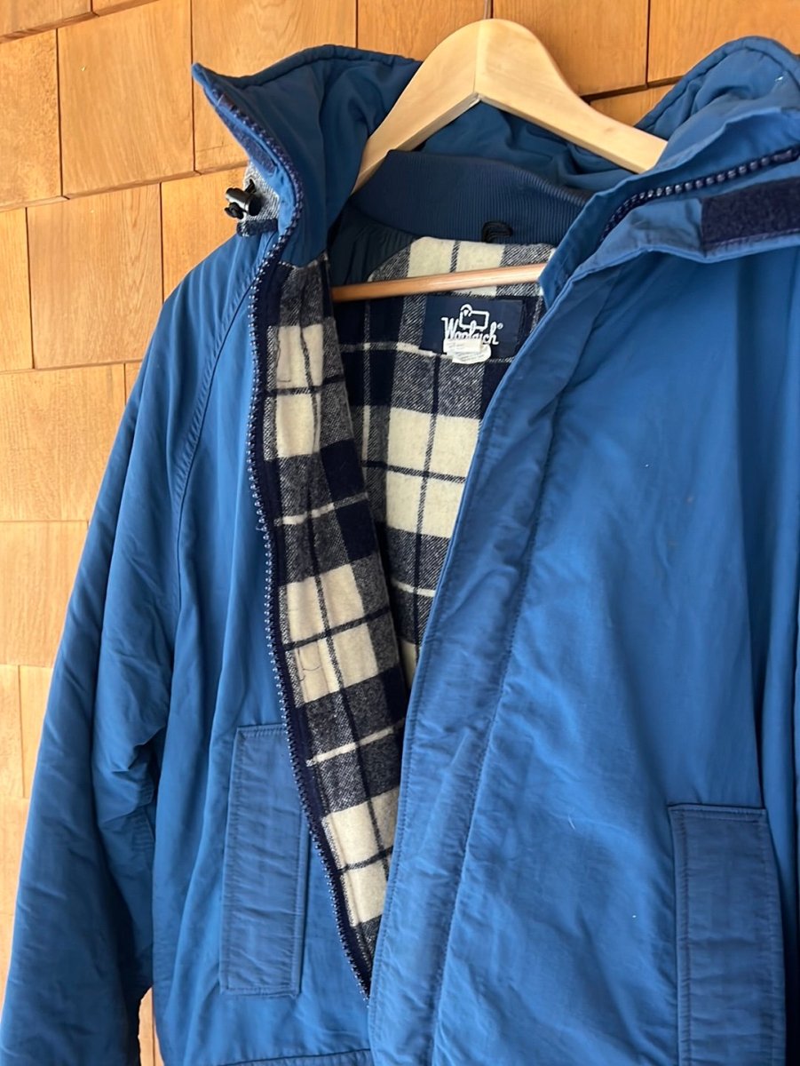 Vintage Woolrich Blanket Lined Parka - Navy Blue - Diamonds & Rust