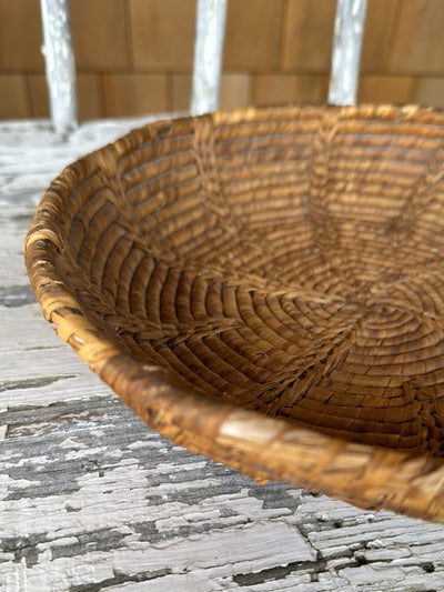 Vintage Woven Bowl - Diamonds & Rust