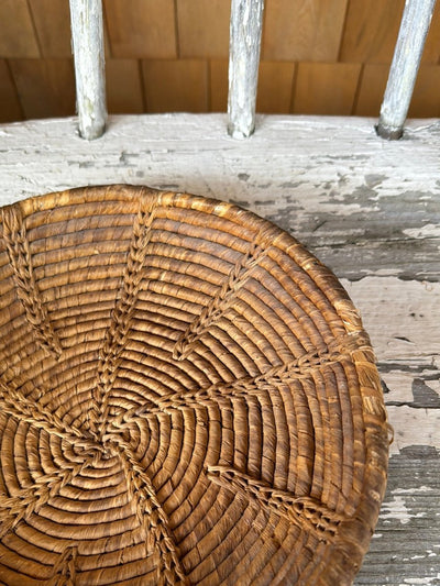 Vintage Woven Bowl - Diamonds & Rust