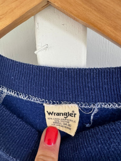 Vintage Wrangler Blue Raglan - Small - Diamonds & Rust