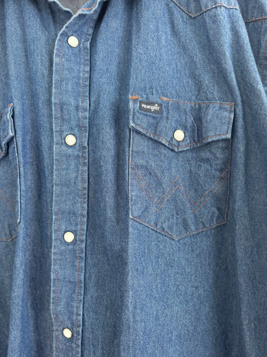 Vintage Wrangler Cowboy Cut Denim Shirt - Diamonds & Rust