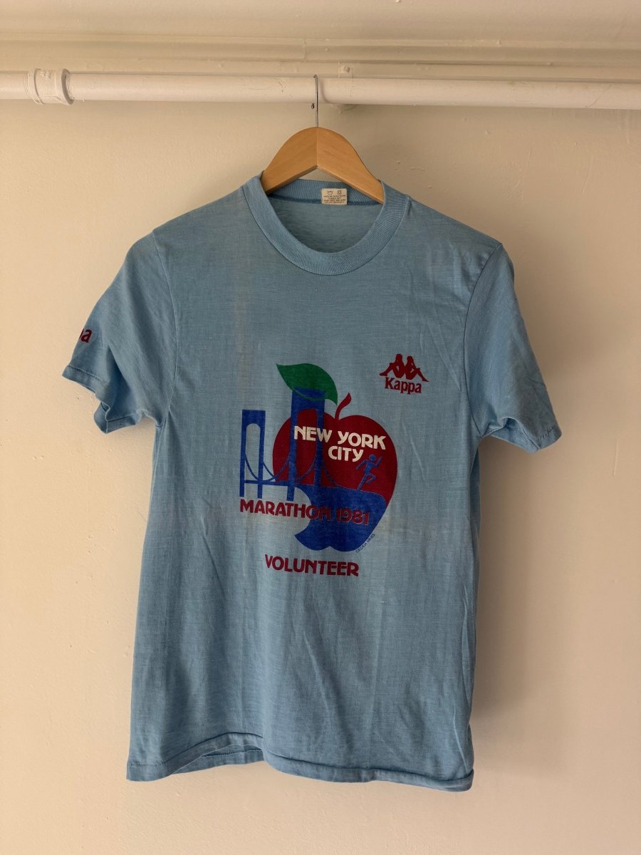 VTG 1981 NYC Marathon Volunteer Tee - Diamonds & Rust