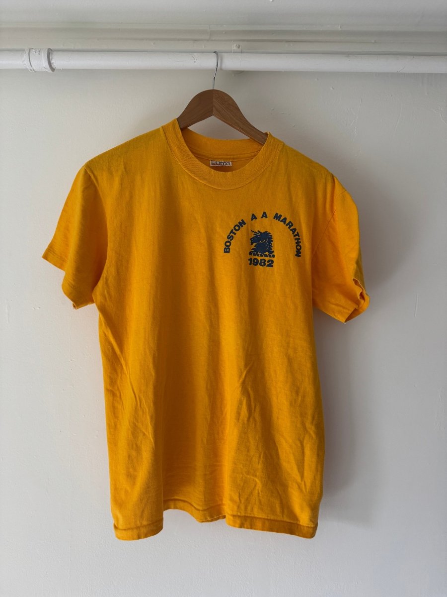 VTG 1982 Boston AA Marathon Tee - Yellow - Diamonds & Rust